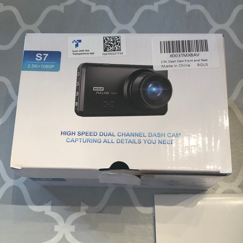 S7 Dual Channel Dash Cam - Black